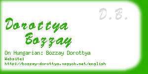 dorottya bozzay business card